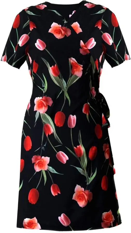 Plážové šaty Betty 1454 9901 - Vestis černá s květy