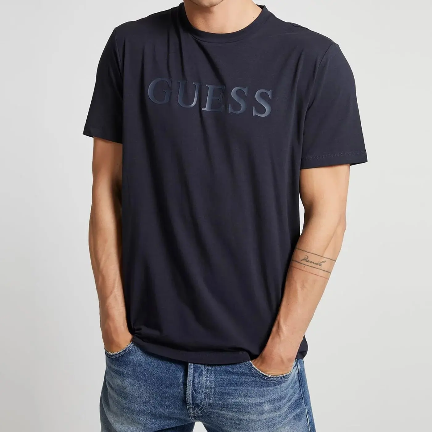 Pánské tričko U1YA00JR06K - DPM tmavě modrá - Guess XL tmavě modrá