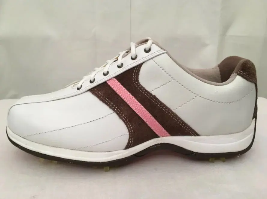 Dámská golfová obuv LS401-14 - Etonic bílá-hnědá-růžová 37