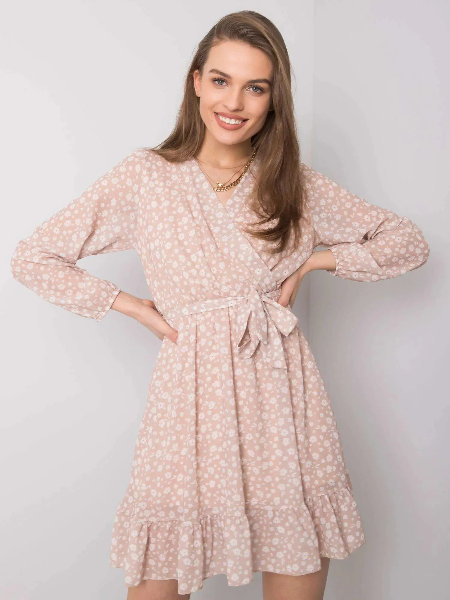 Dámské šaty BI 26329 - FPrice M béžová