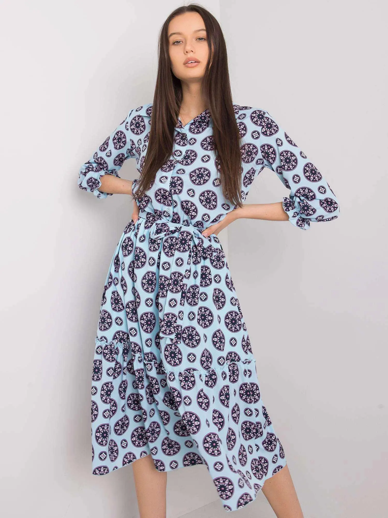 Dámské šaty SK 508525 - FPrice 42 modro-růžová