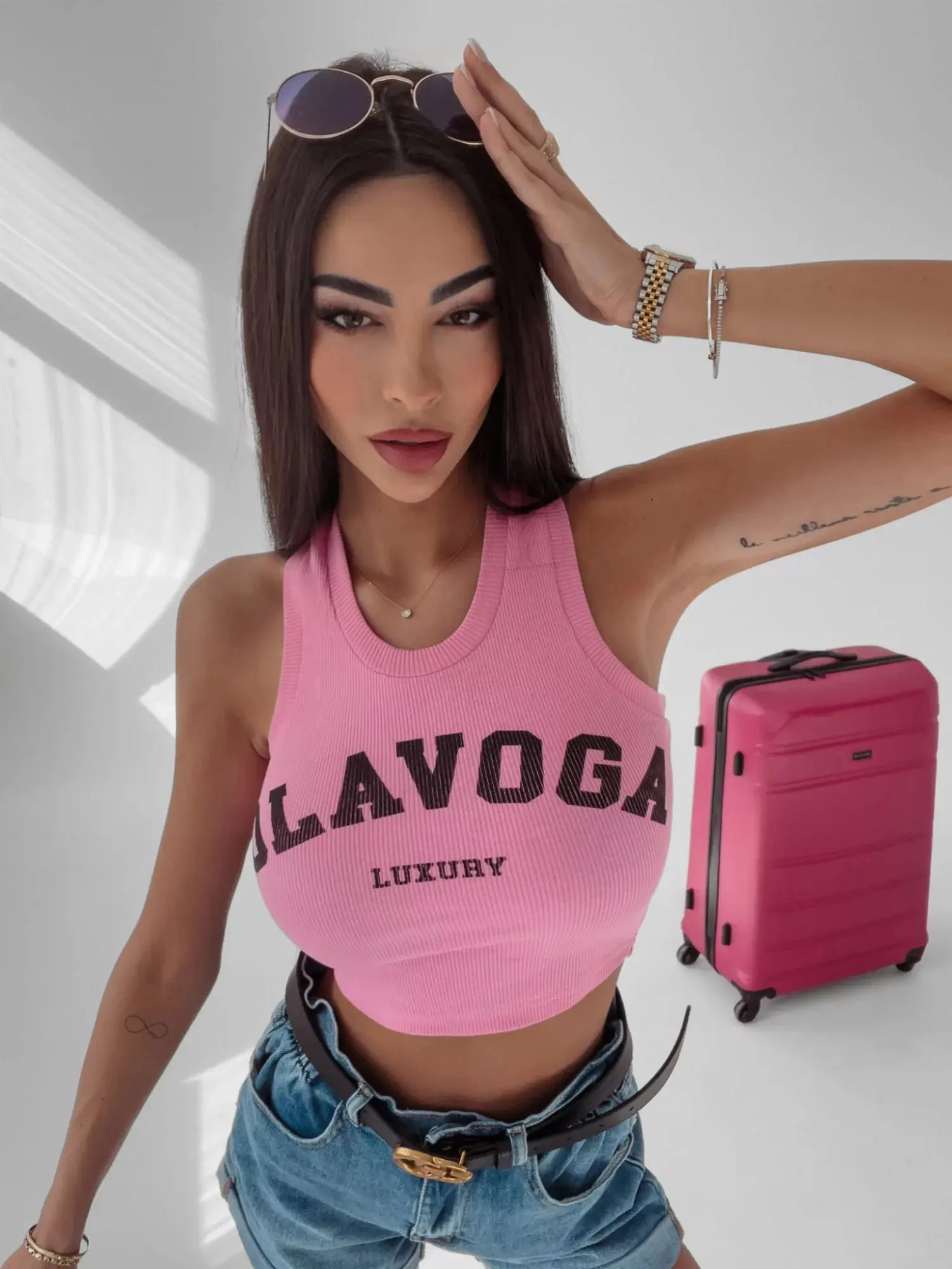 Dámský top 278026 růžový - Ola Voga M