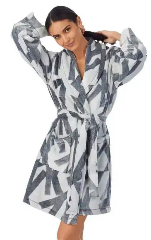 Dámský župan YI2222688F 031 šedý - DKNY XL