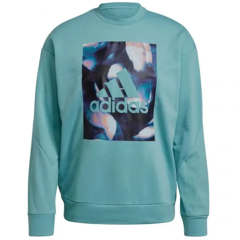 Pánská mikina uforu  W GS3893 tyrkysová - Adidas  L