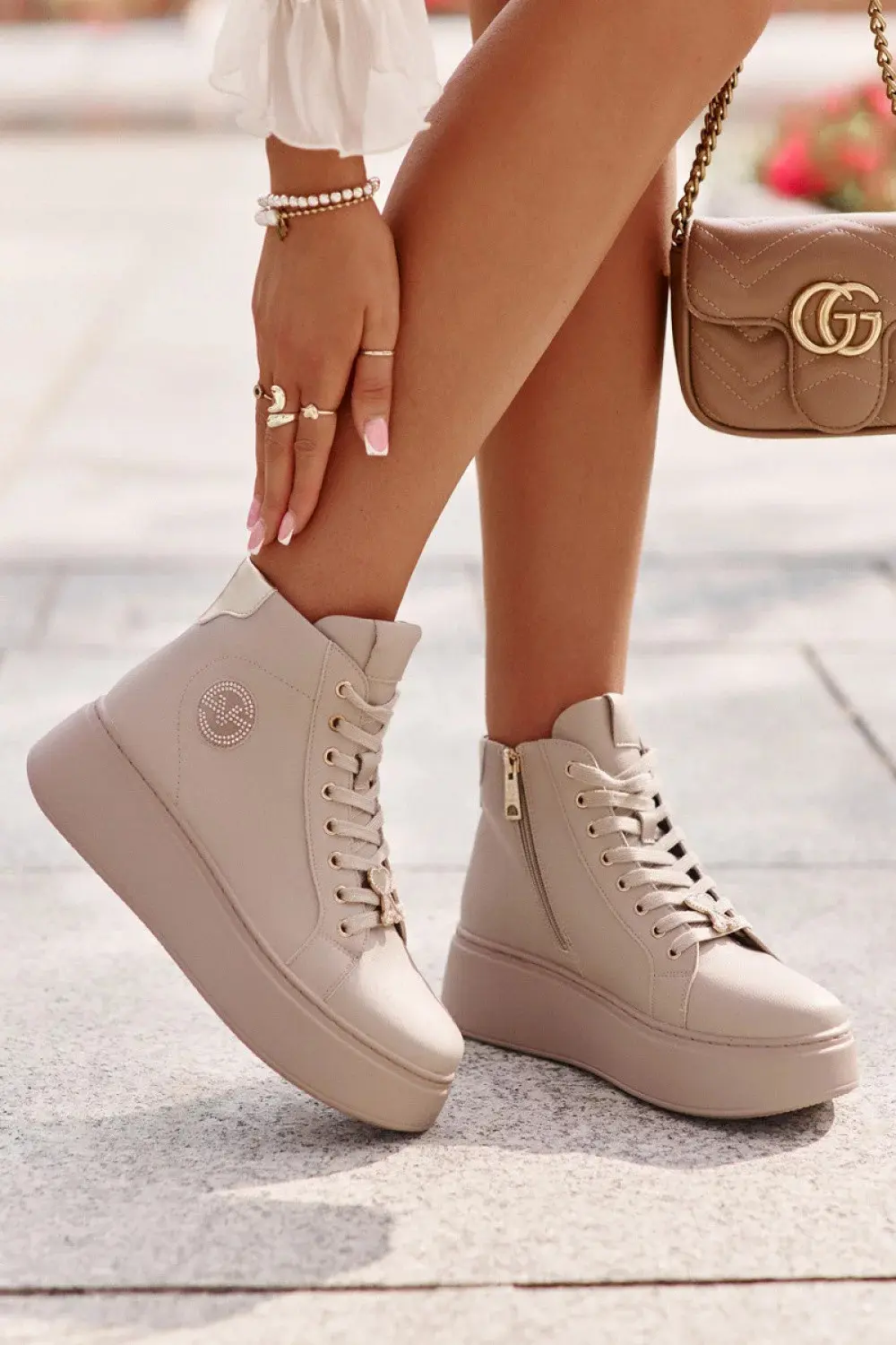 Sportovní obuv 66707 béžová - Step in style
