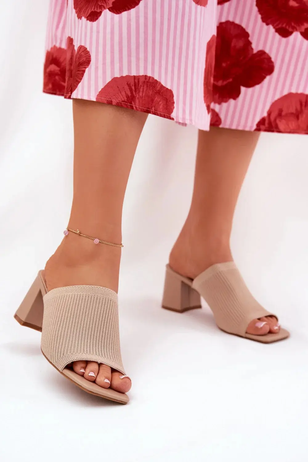Pantofle FY35-1 béžové - Step in style 37