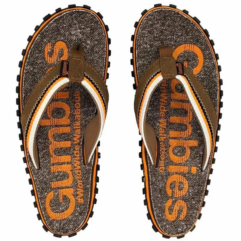 Unisex žabky Cairns Oranžová-hnědá-černá - Gumbies  oranžová - hnědá 40