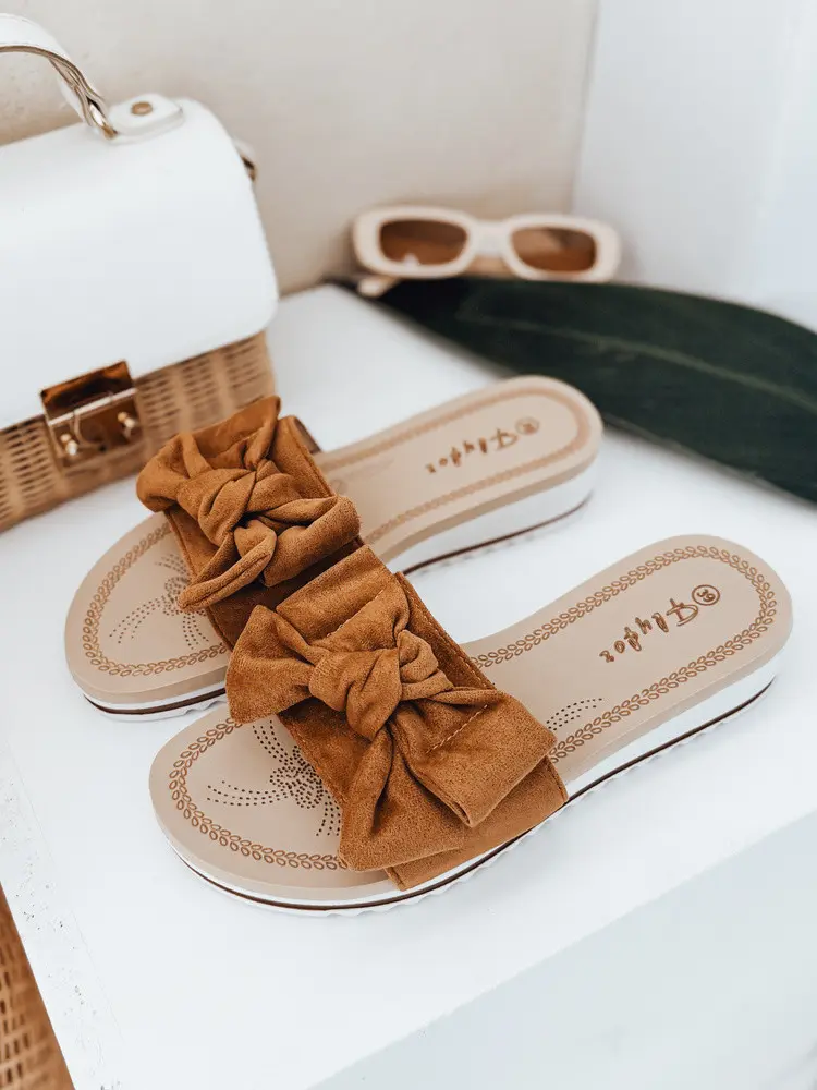 Dámské žabky ZY0996 camel - FashionStreet  39