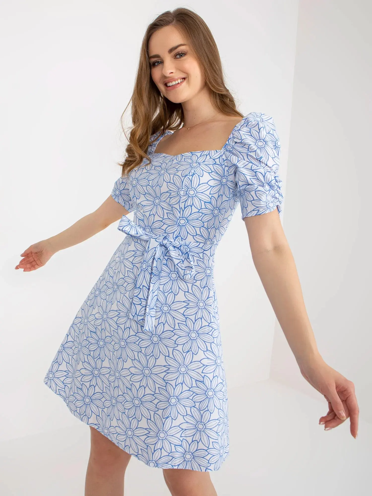 Dámské šaty LK SK 509002.03P bílo-modré - FPrice 40