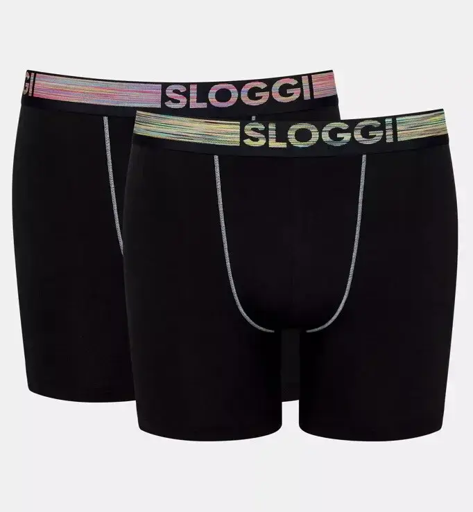 Pánské boxerky GO ABC Natural B Short 2P - Triumph černá (0004) 000L