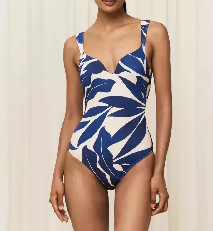 Dámské jednodílné plavky Summer Allure OWP 01 - Triumph kombinace šedé (0034) 038E