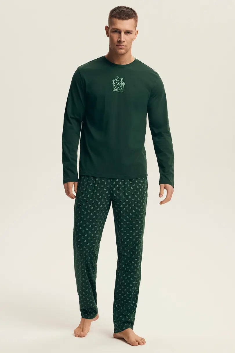 PÁNSKÉ PYŽAMO LUSH 43478 AW25 zelená 2XL