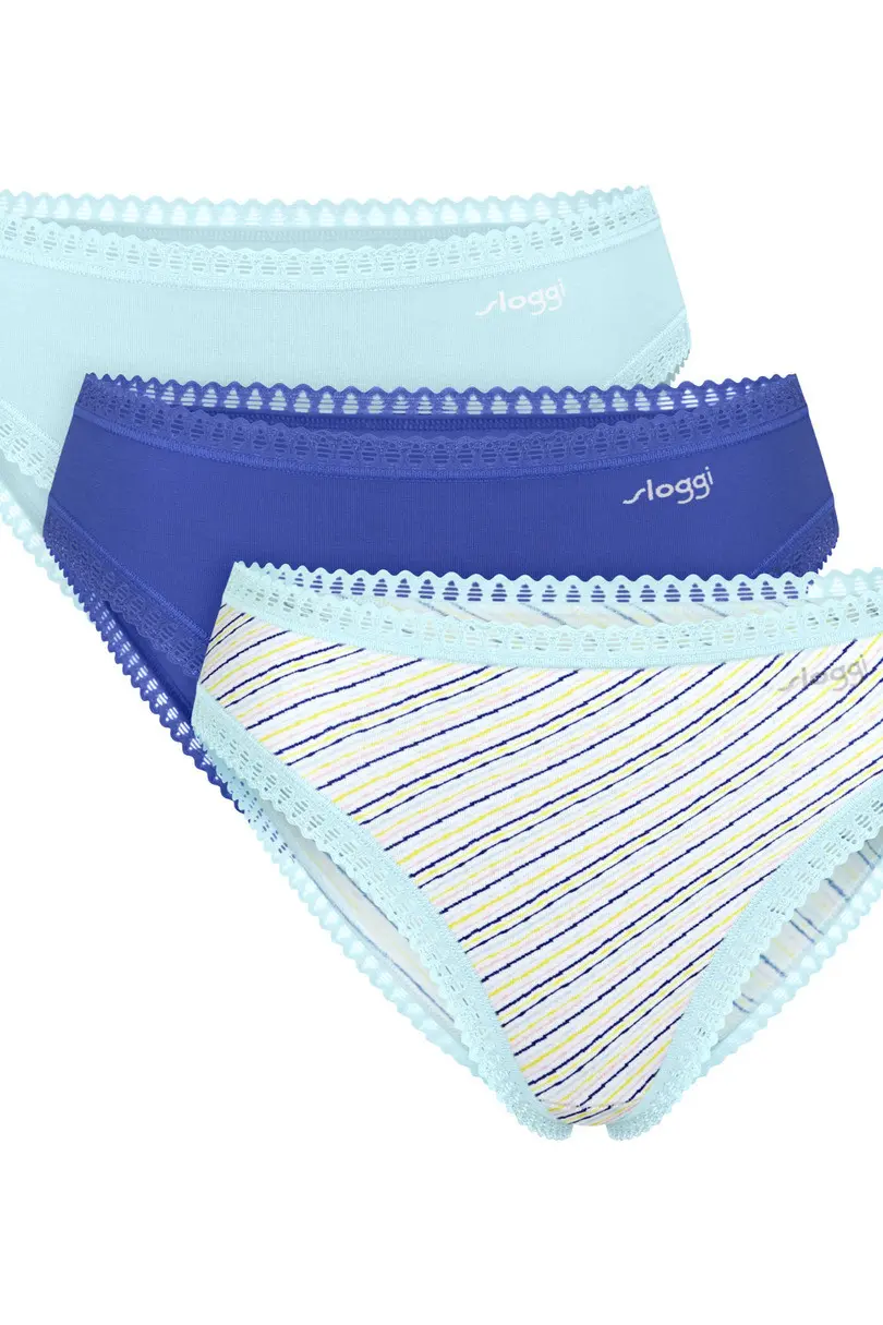 SLOGGI GO CRUSH KALHOTKY S VYSOKOU NOHAVIČKOU 3PACK M007 SMĚS BAREV