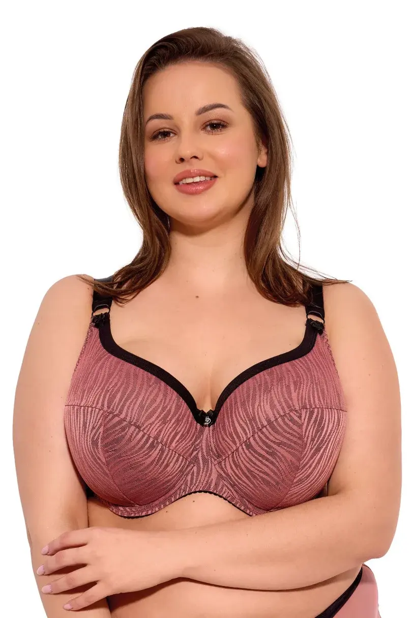 Polovyztužená dámská podprsenka SEMI-SOFT LISE MAXI ART. 1259 meruňkově černá