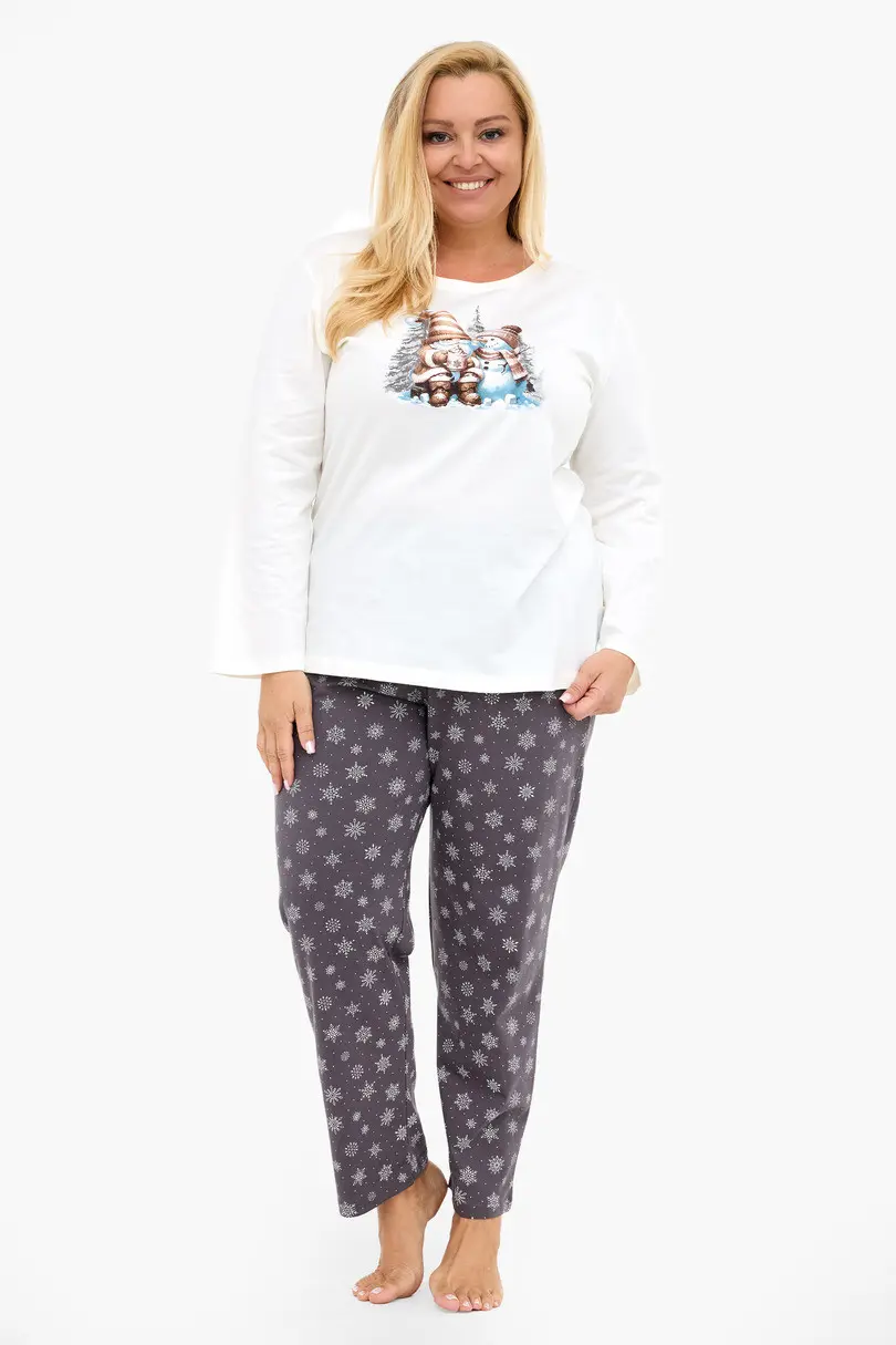 DÁMSKÉ PYŽAMO DR 855/428 FRIENDS BIG ECRU 3XL