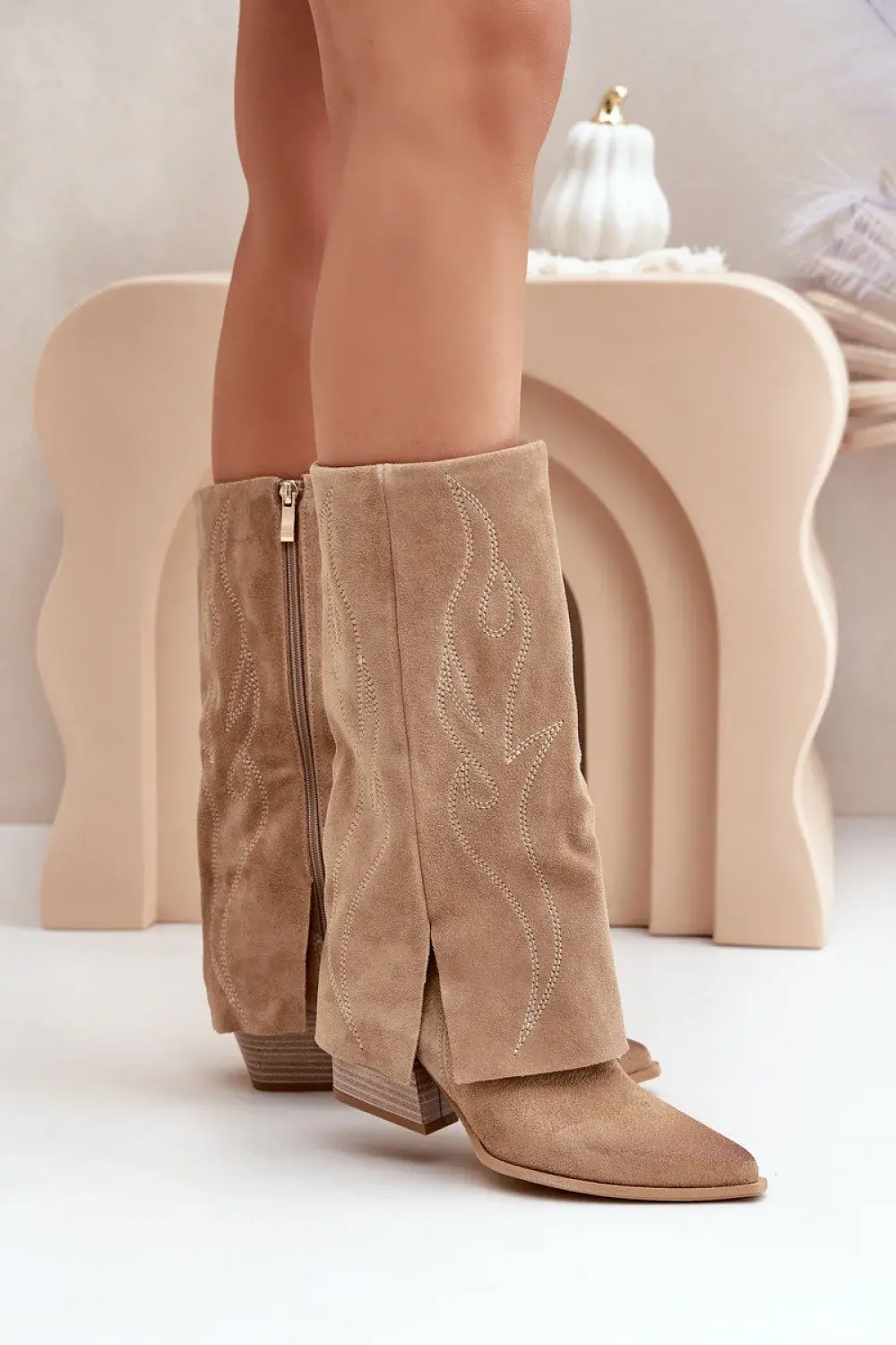 Kozačky na podpatku  model 203899 Step in style 40