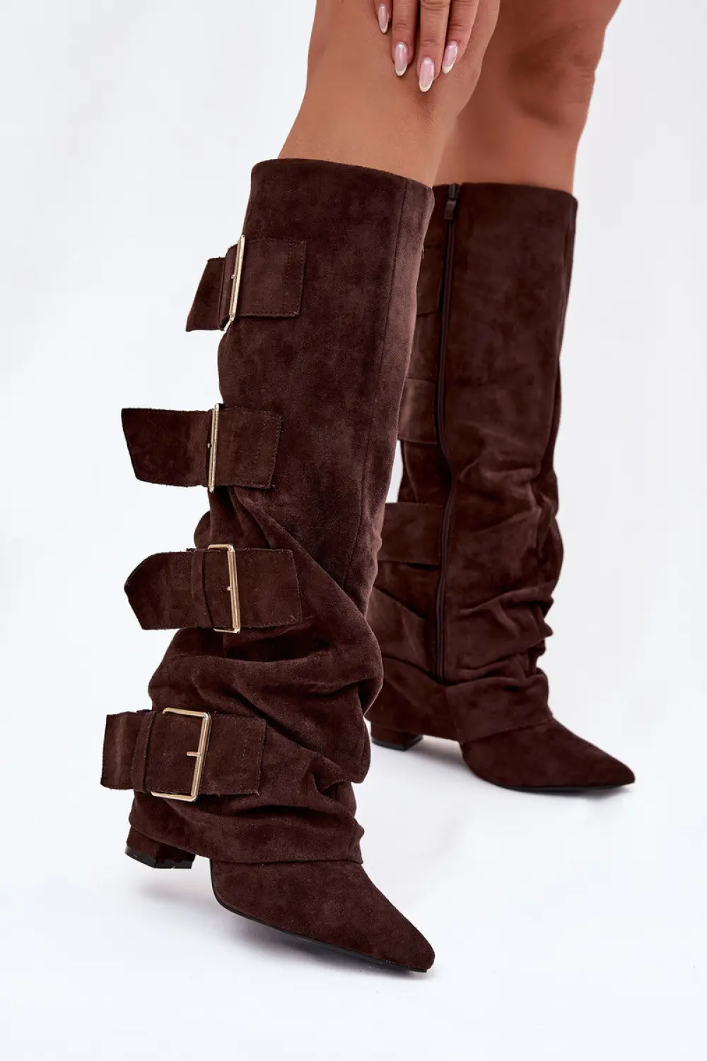 Kozačky na podpatku model 221908 Step in style