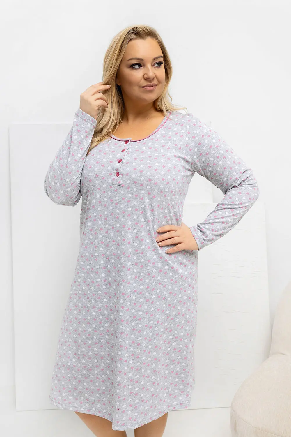 Noční košile Plus Size model 223309 Forever Pink