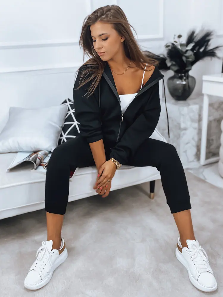 Dámská tepláková souprava AMILIA PREMIUM černá FashionStreet AY0741 L