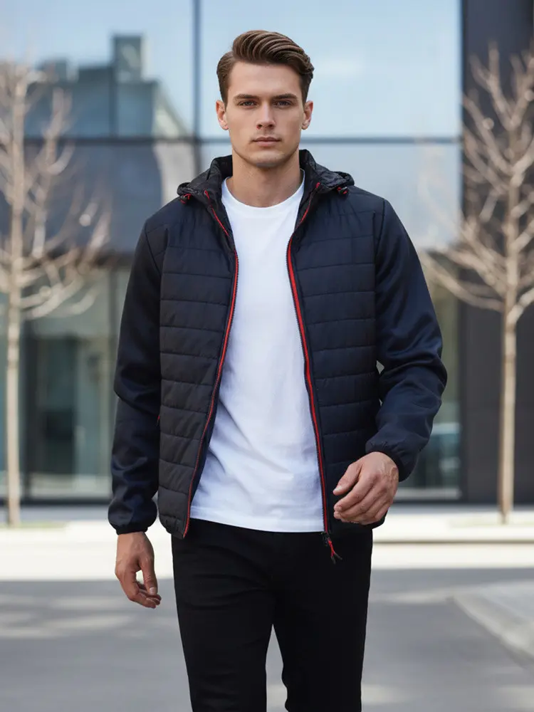 Pánská přechodná bunda prošívaná tmavě modrá FashionStreet TX4401 L