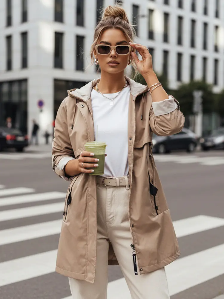 Dámská přechodná bunda parka MEROY béžová FashionStreet TY4288 L