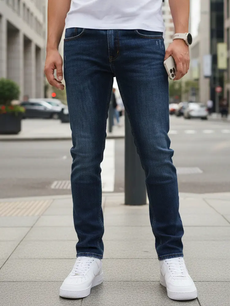 Pánské džíny slim fit navy blue FashionStreet UX4479 s36