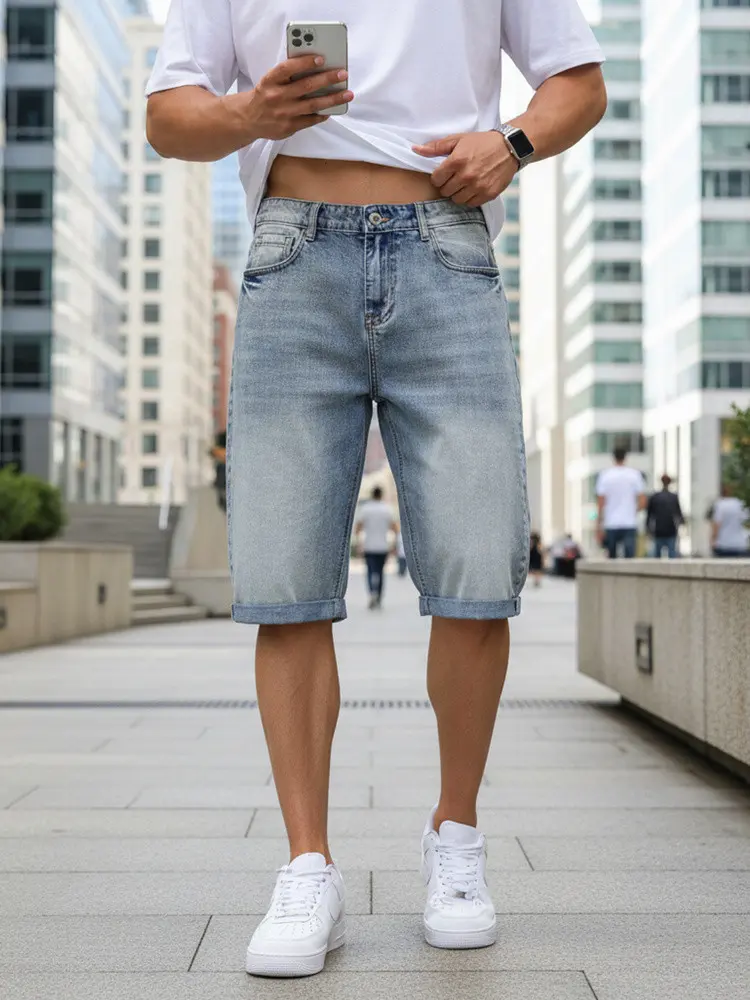 Pánské modré džínové šortky FashionStreet SX2583 s36
