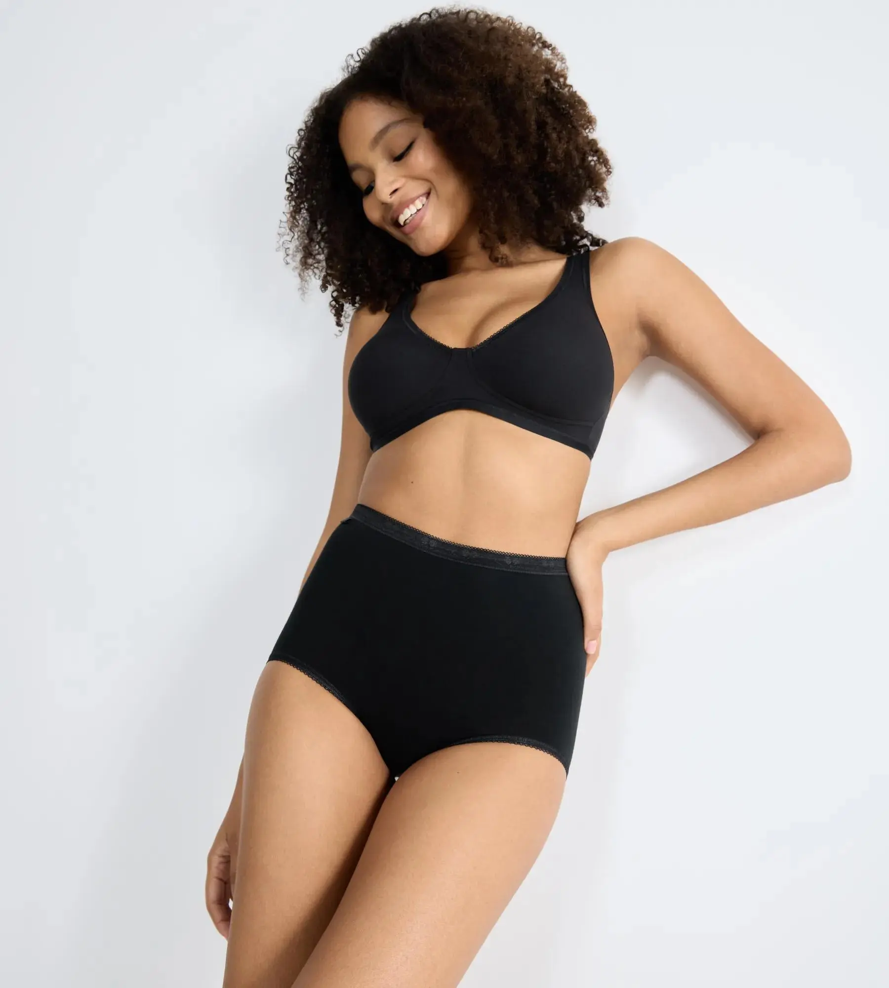 Dámské kalhotky Basic+ Maxi 3P - BLACK - černé 0004 - SLOGGI BLACK