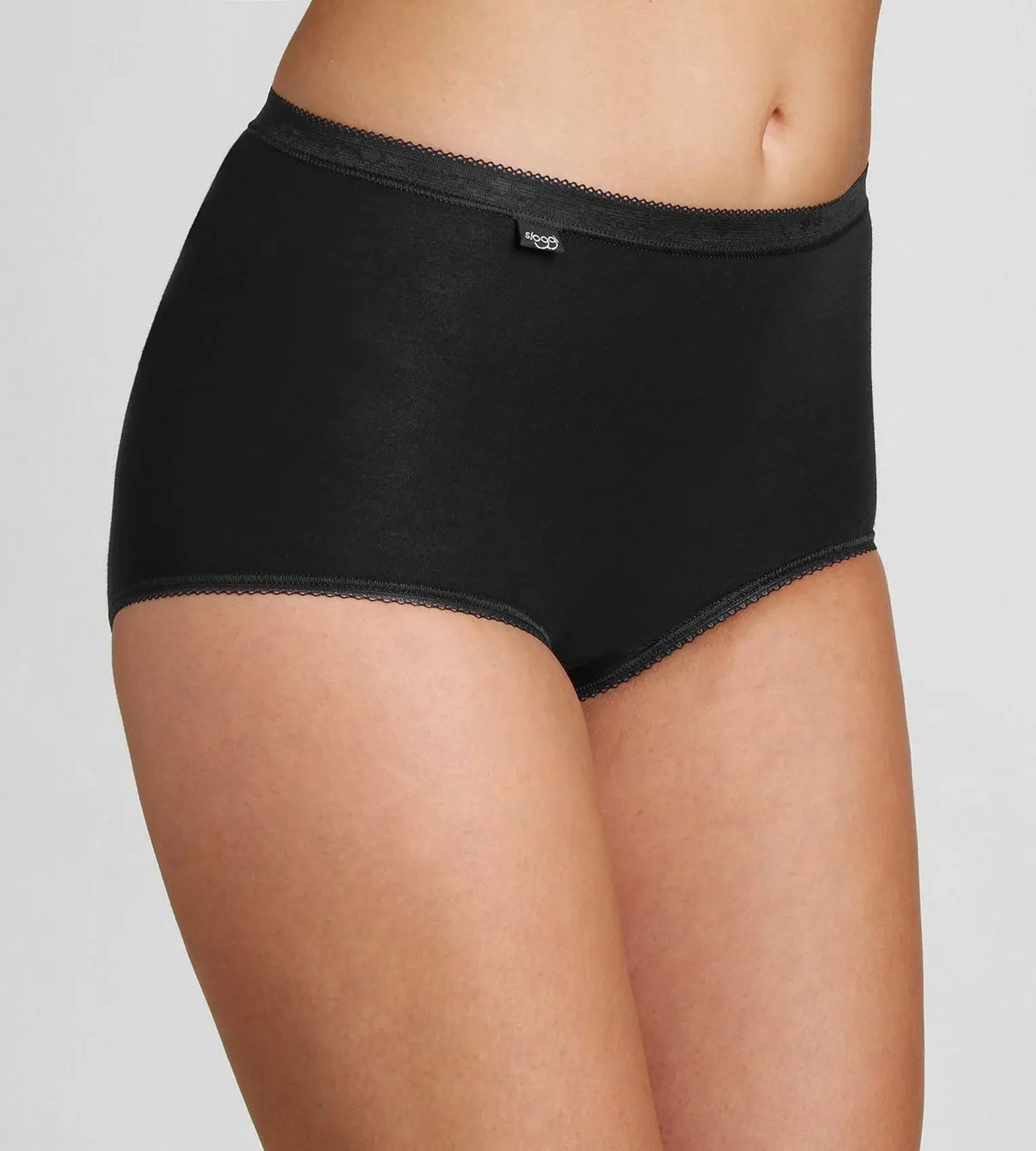 Dámské kalhotky Basic+ Maxi 2P černé - Sloggi BLACK 48