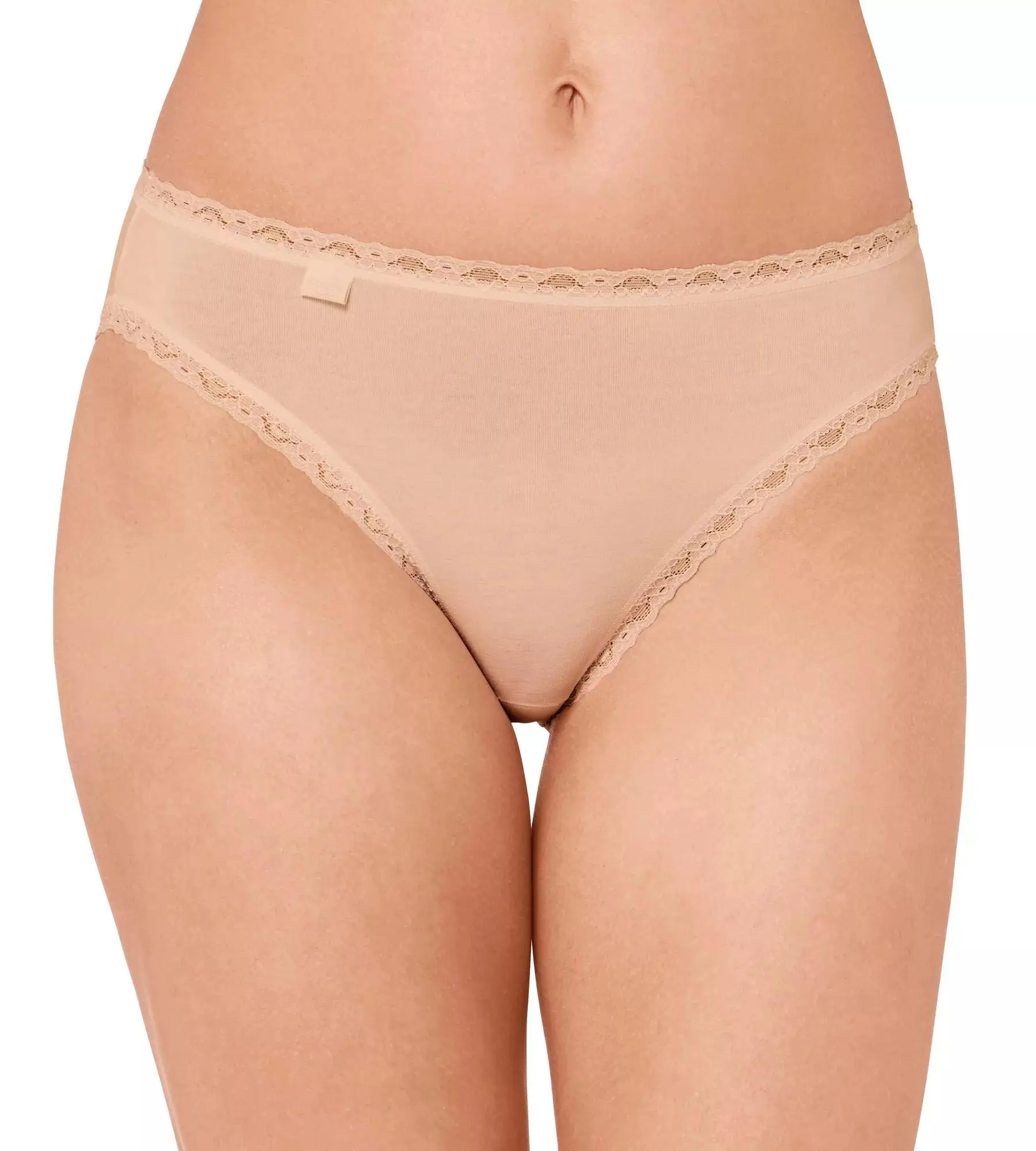 Dámské kalhotky 24/7 Cotton Lace Tai C3P - BROWN - sv. hnědé 6239 - SLOGGI BROWN