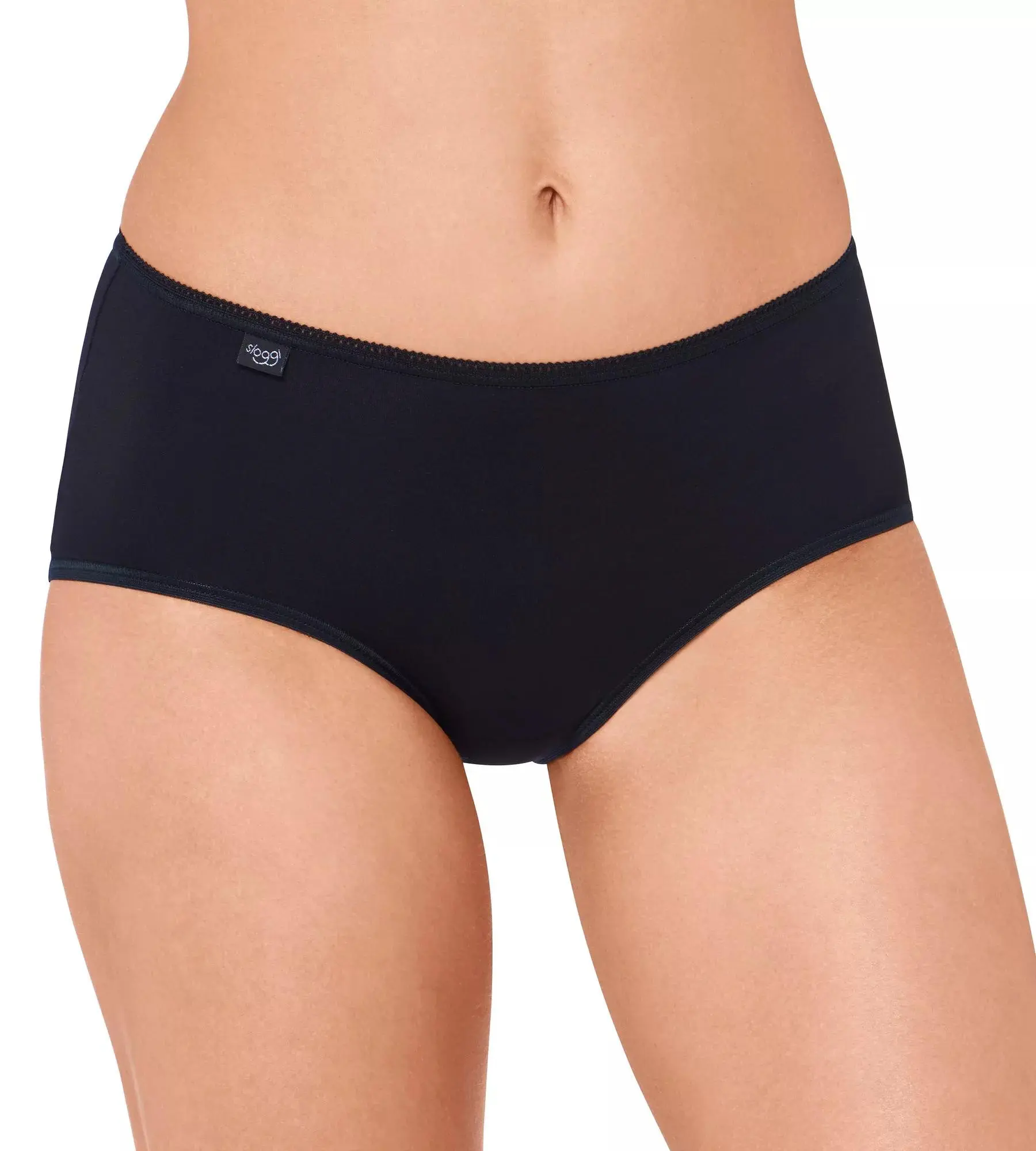 SLOGGI 24/7 MICROFIBRE - Kalhotky midi 3ks — mikrofibra pro každodenní pohodlí Sloggi BLACK