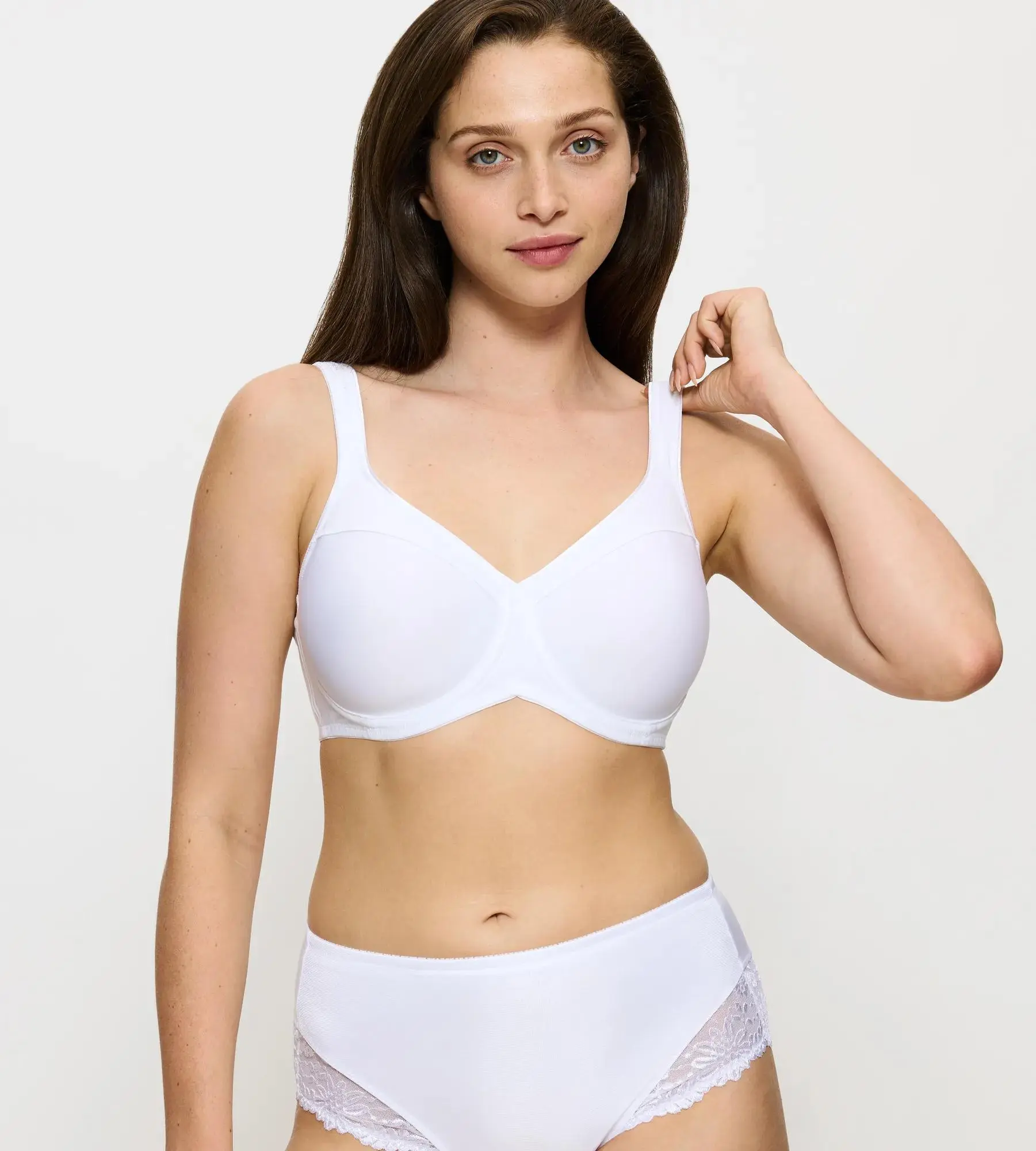 MODERN SOFT+COTTON W01 - Minimizer podprsenka: optické zmenšení o 1 velikost Triumph WHITE