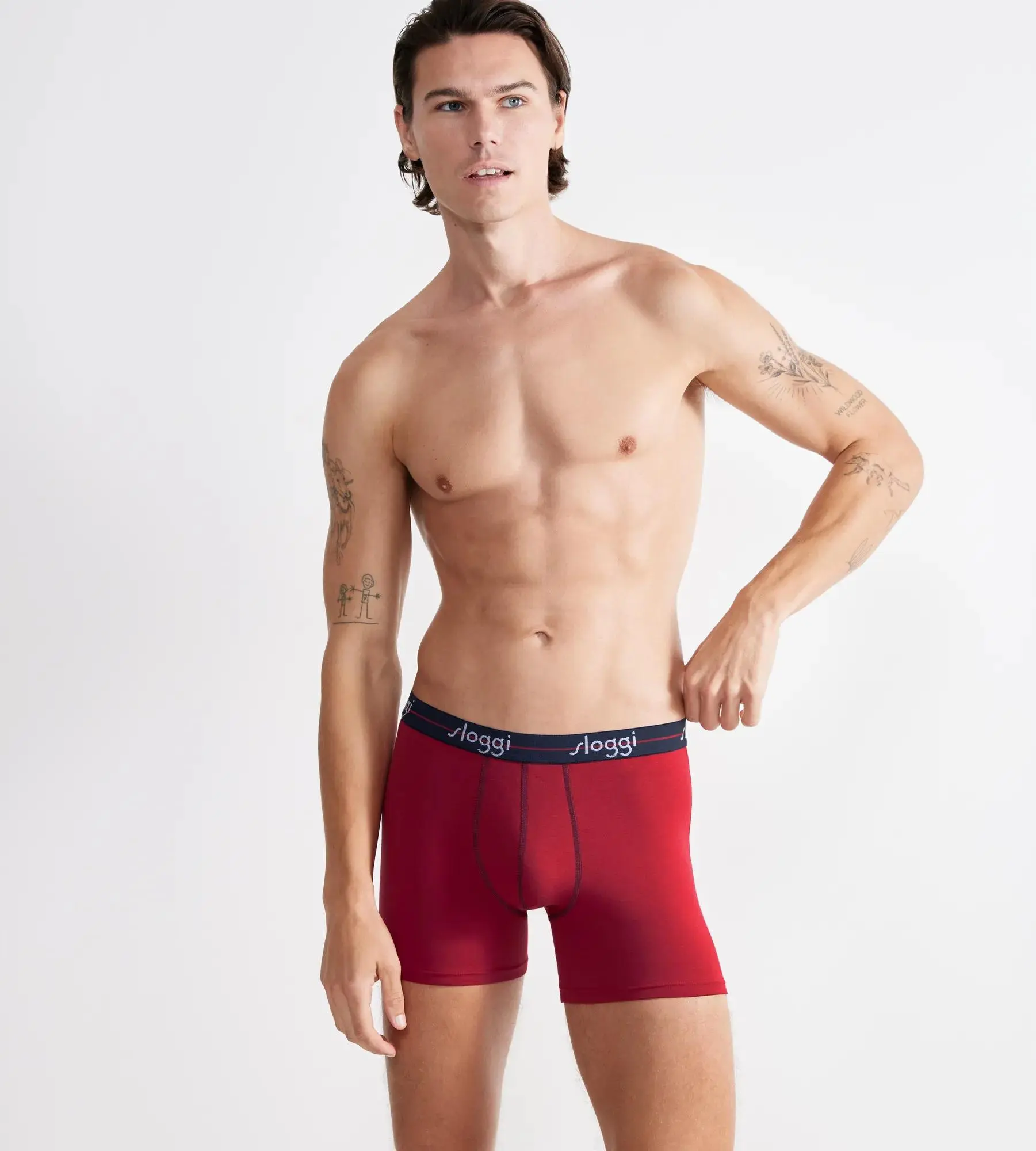 Pánské boxerky Start Short C2P box - červené M008 - SLOGGI BLUE