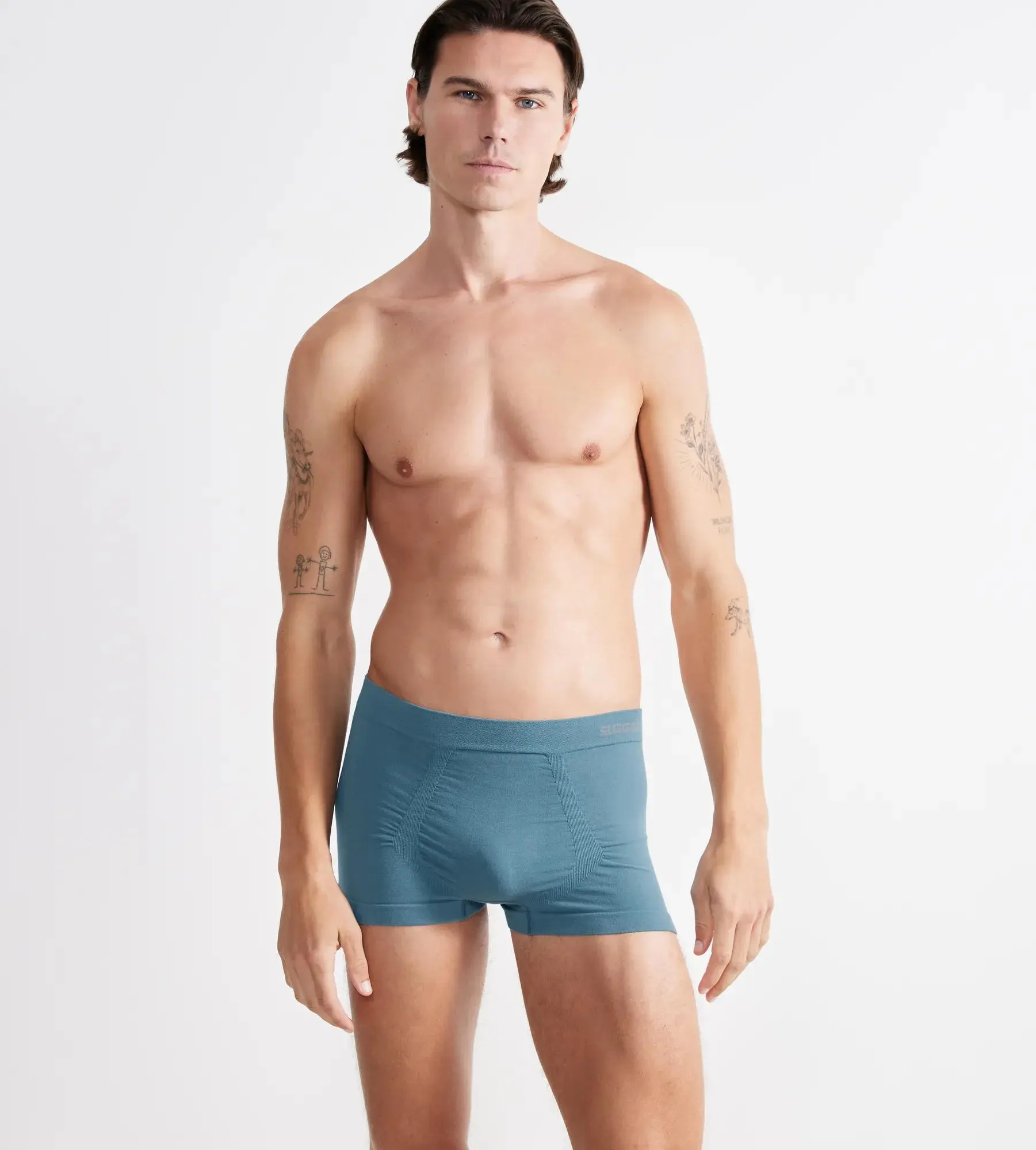 Pánské boxerky GO Smooth Hipster C2P - UNKNOWN - modré V003 - SLOGGI UNKNOWN S