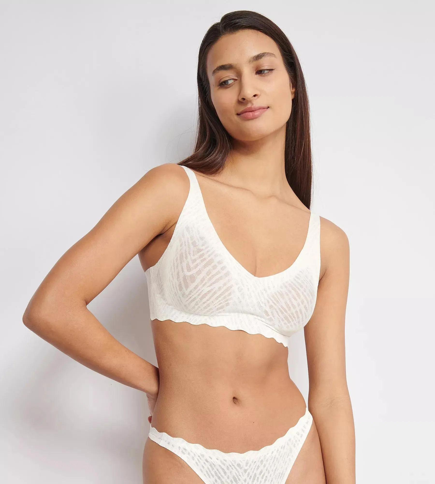 Dámská podprsenka ZERO Feel Bliss Soft bra - WHITE - ecru 00GZ - SLOGGI WHITE S2