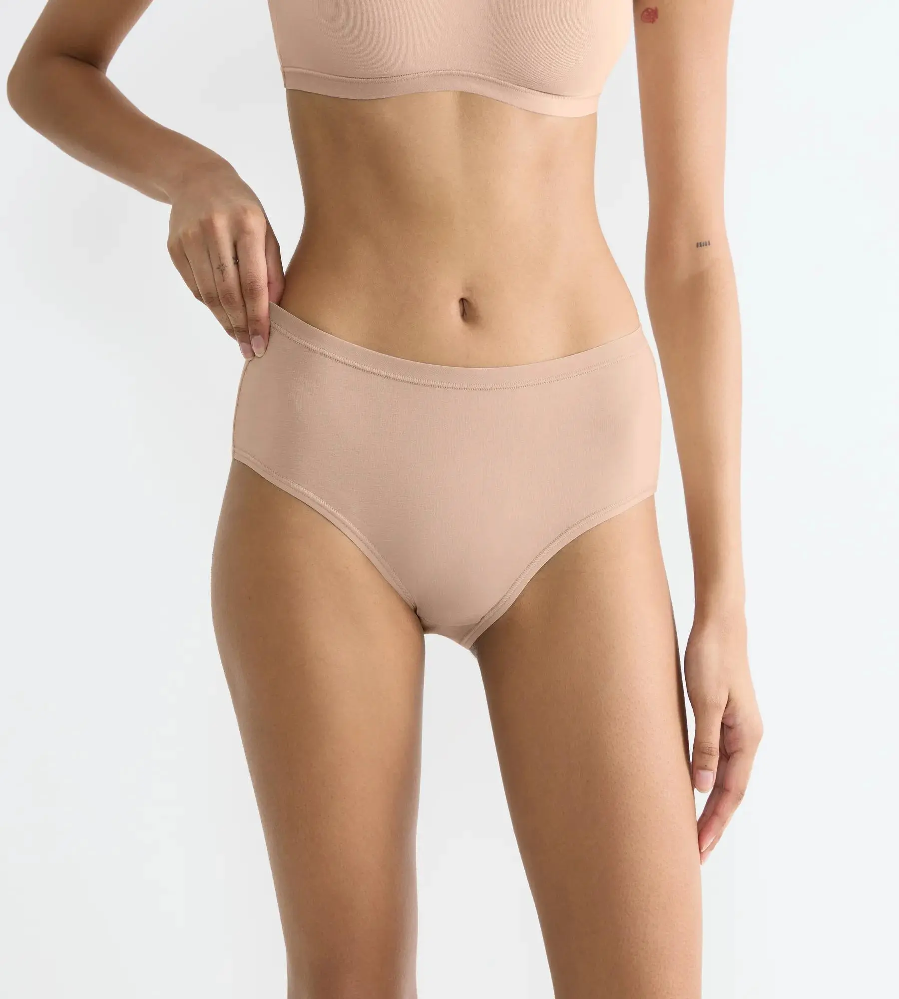 Dámské kalhotky GO Daily Cotton Midi 3P - BROWN - béžové 00LZ - SLOGGI BROWN XXL