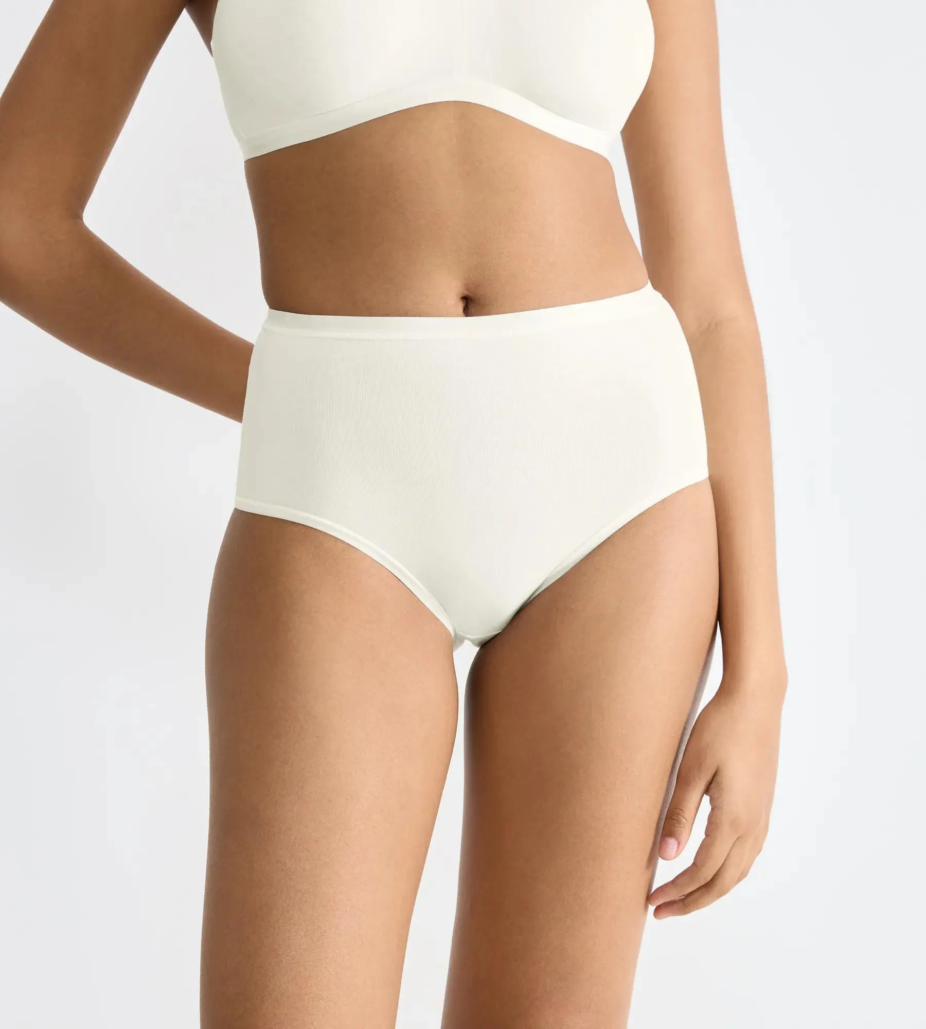 Dámské kalhotky GO Daily Cotton Highwaist 3P - WHITE - bílé 00GZ - SLOGGI WHITE XL