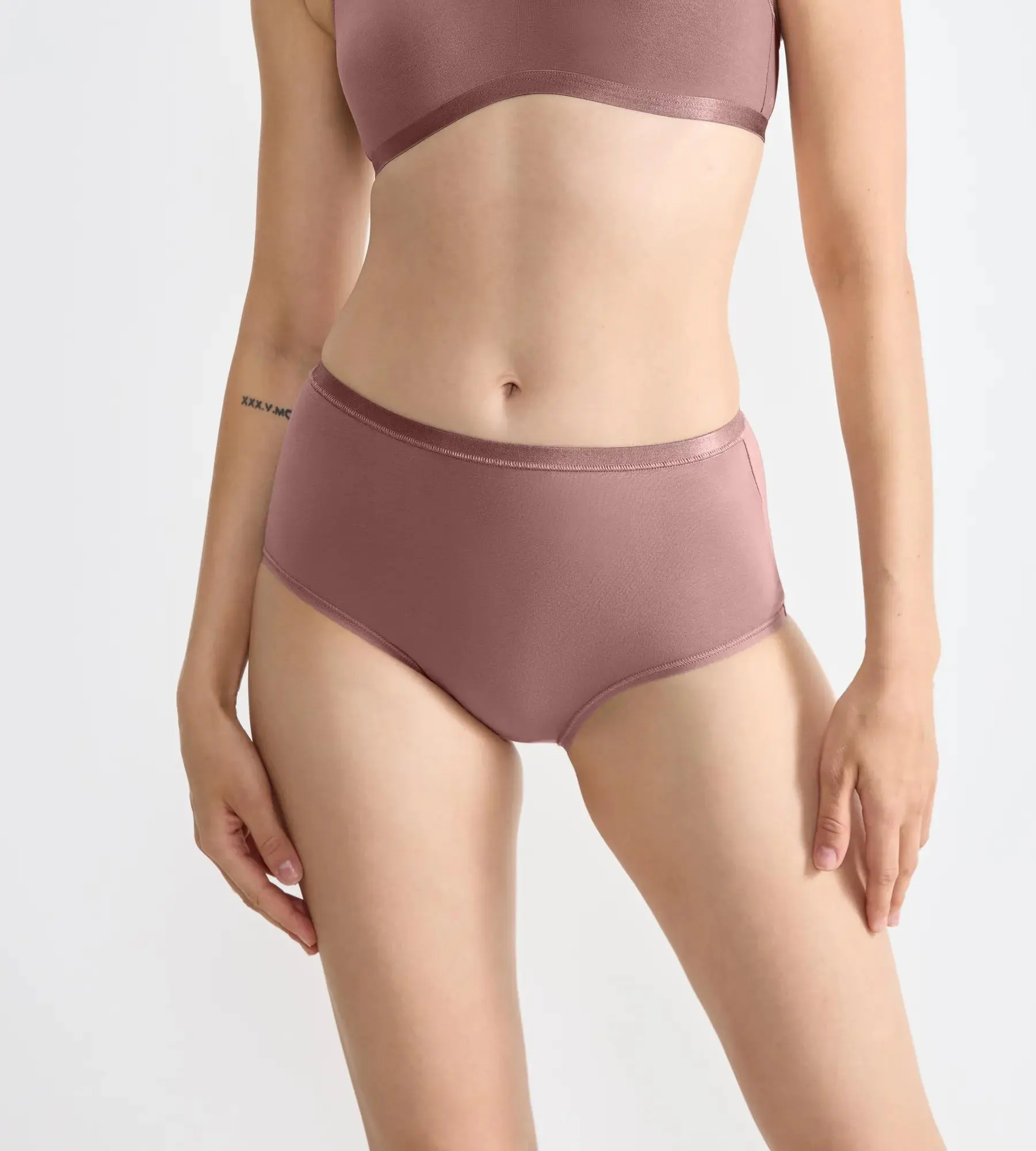 Dámské kalhotky GO Daily Cotton Highwaist 3P - BROWN - sv. hnědé 1141 - SLOGGI BROWN XL