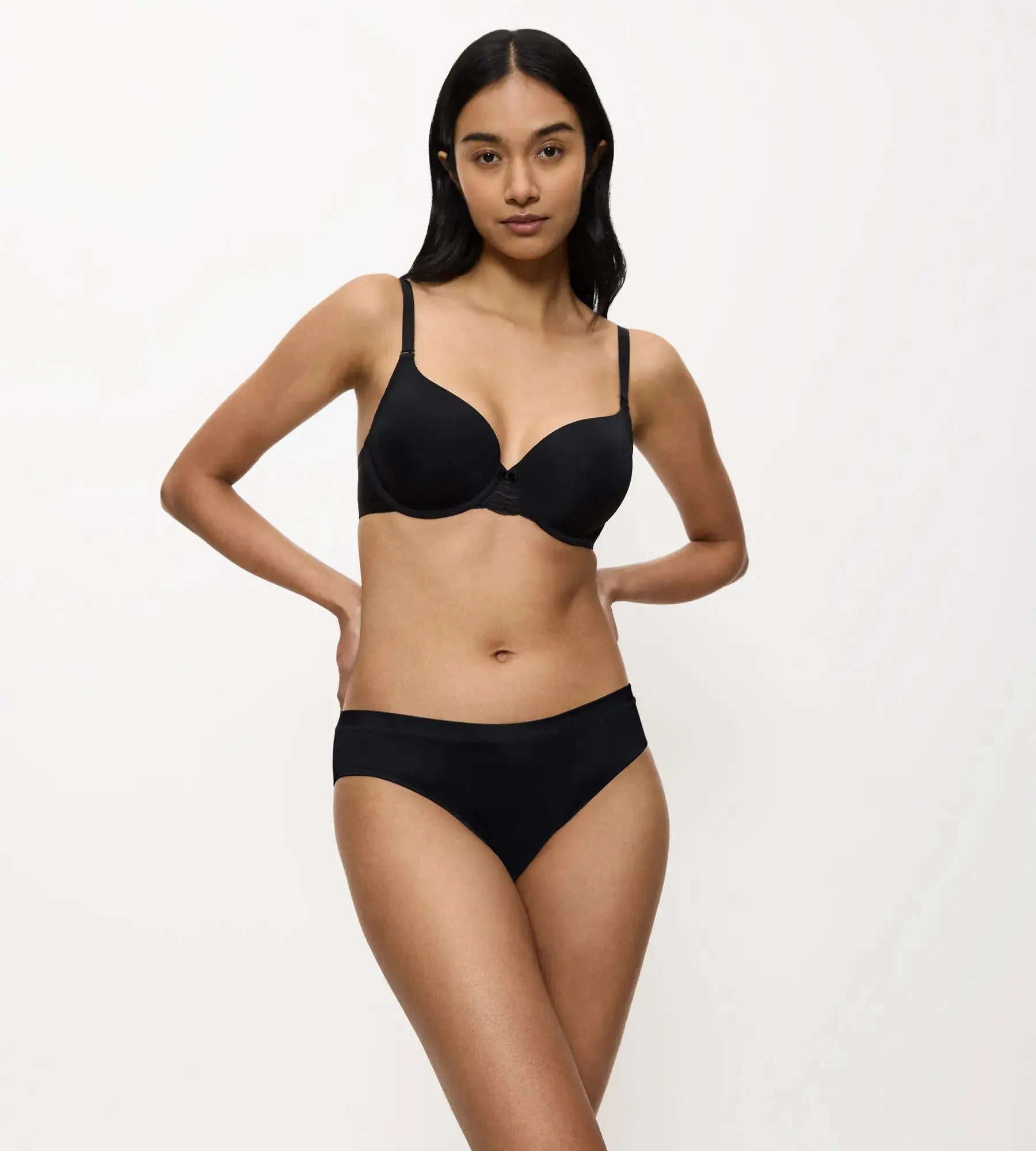 SENSE OF MODAL - bezešvá tai z modalu (2 ks) Triumph BLACK M