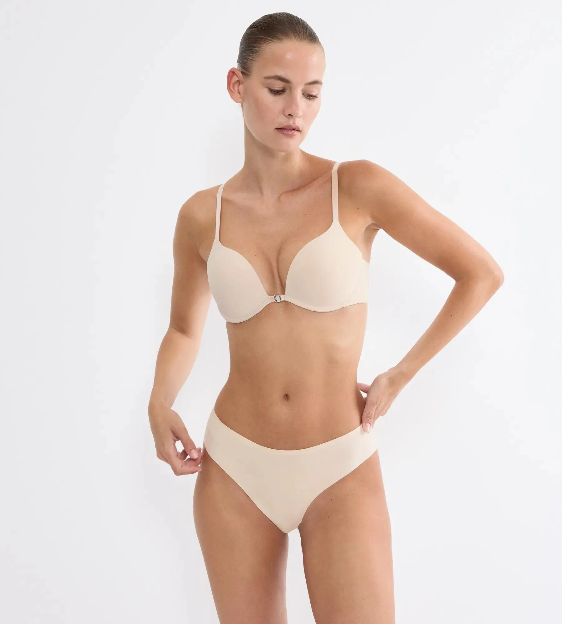 Dámská podprsenka Pure Micro WHUF - BROWN - tělová 00DL - TRIUMPH CAMEO BEIGE 90C