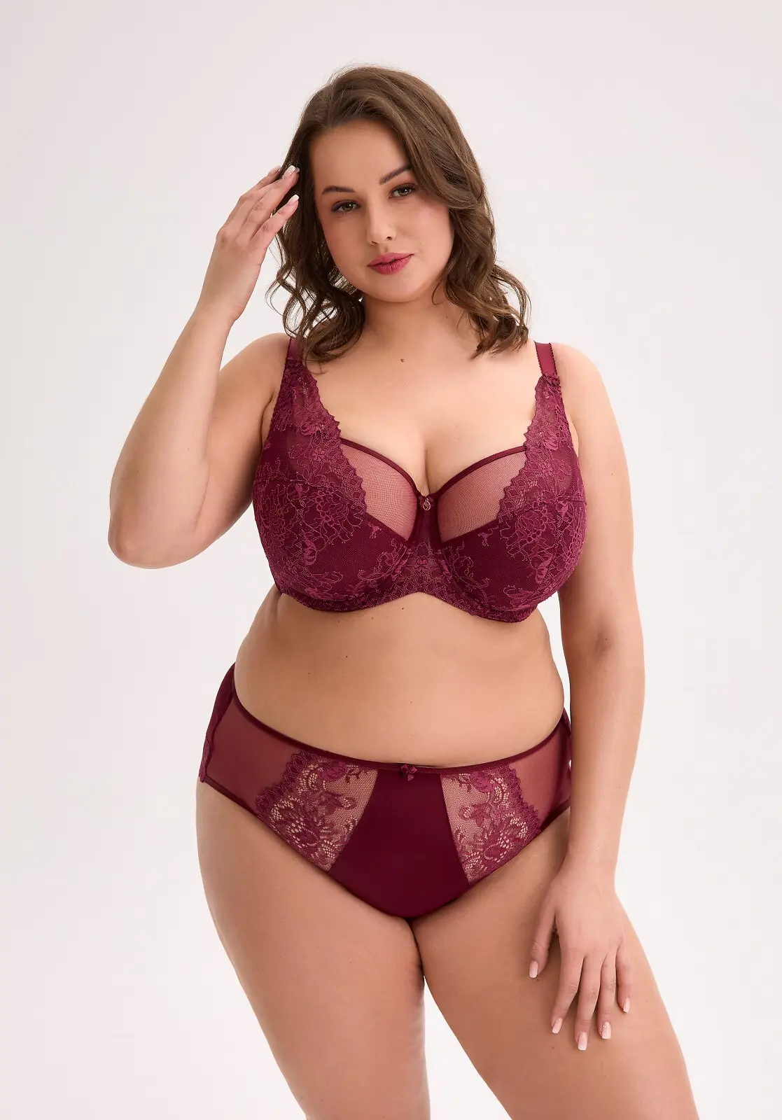Gaia poloměkká podprsenka BSM 1313 Jovana Maxi Maroon kaštanové