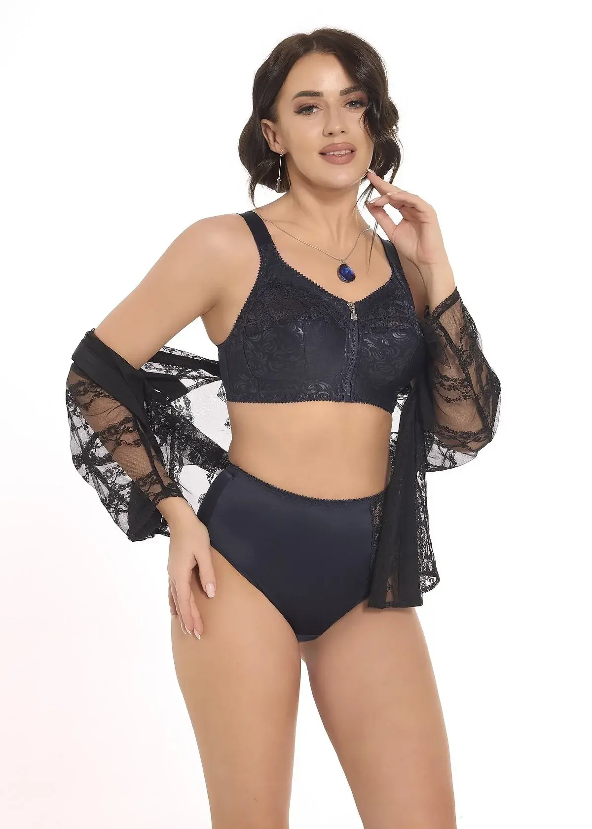 Měkká podprsenka bez kostic Viki Zuza 586 Night Blue 80-95 noční modrá