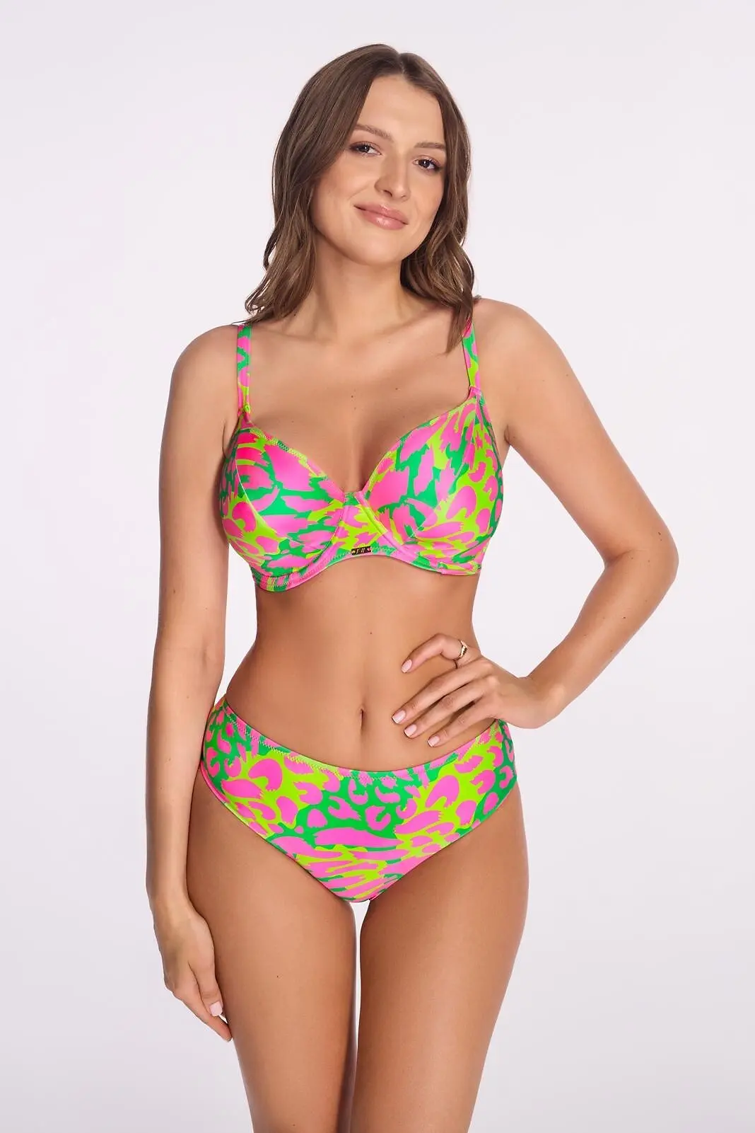 Spodní díl plavek Ava SF 247/5 Brazilian Neon Safari S-3XL neonové safari