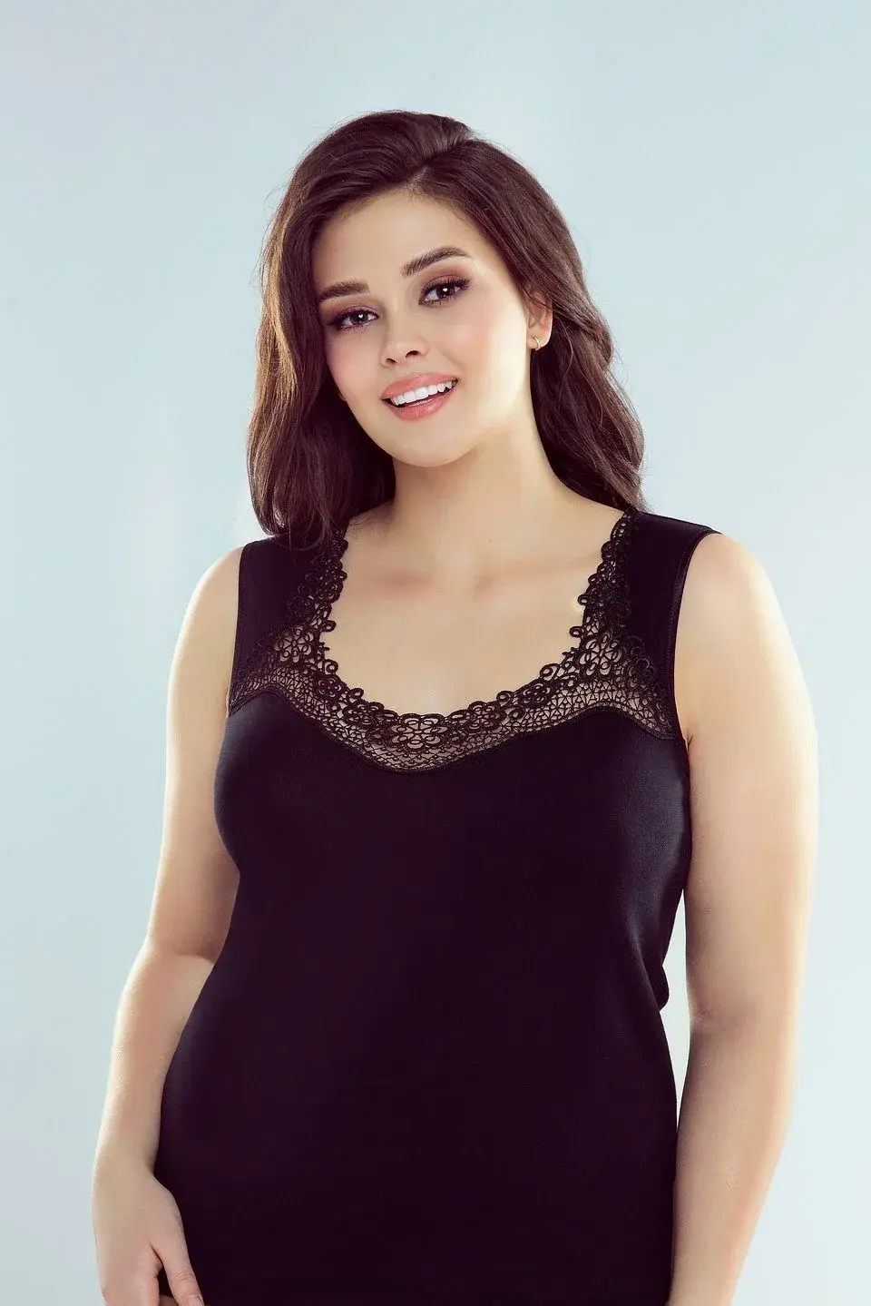 Dámská košilka Eldar Porta Plus černá 2XL-3XL Černá