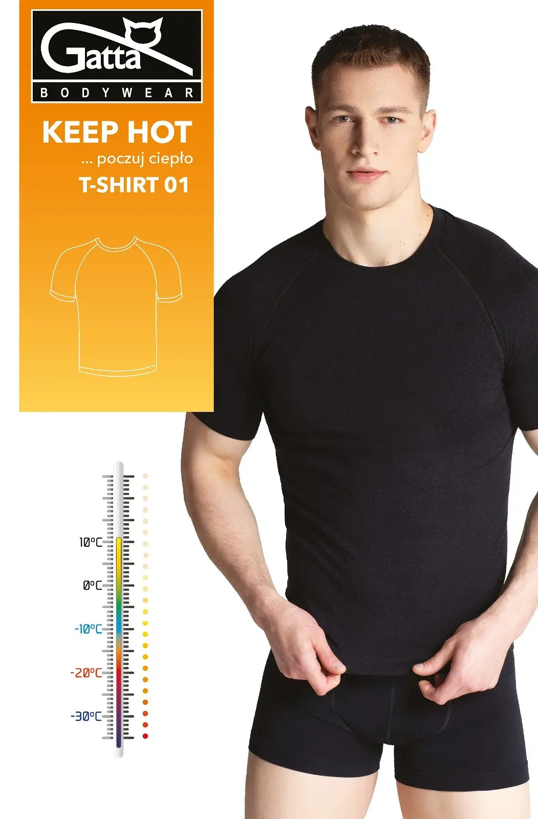 Pánský nátělník Gatta 43028 Keep Hot T-Shirt 01 Men M-2XL černá