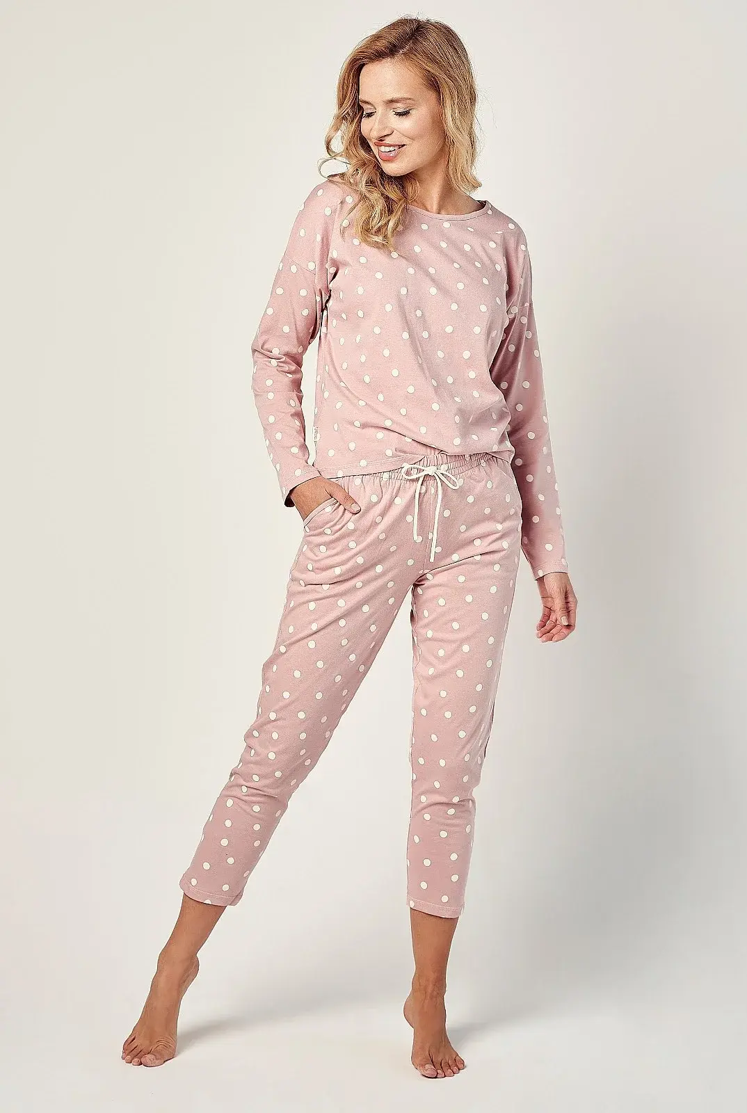 Taro Chloe 2979 long/r S-XL Z24 dámské pyžamo pudrově růžová XL