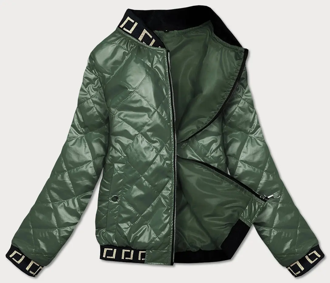 Zelená dámská bunda bomber (B9798-10) odstíny zelené