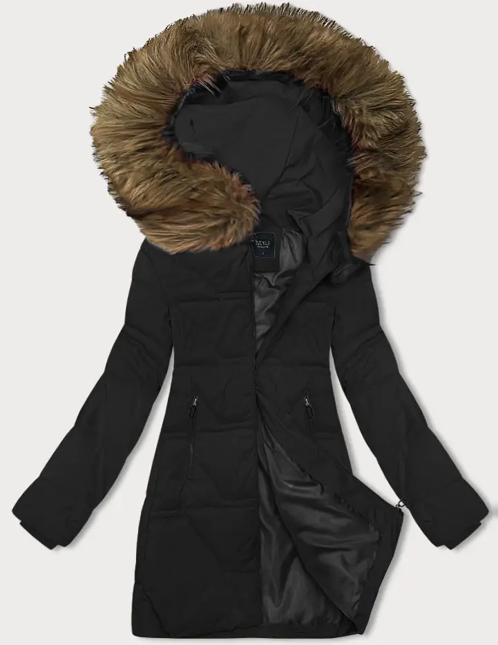 Dámská zimní bunda s kapucí J Style černá (16M9099-392) odstíny černé