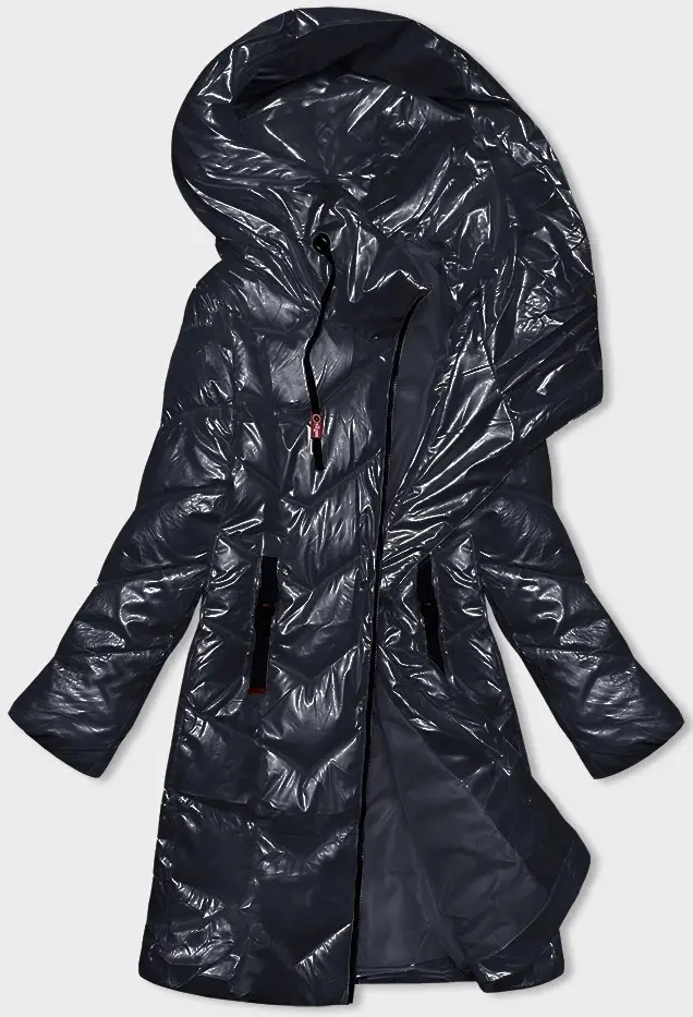 Dámská metalická zimní bunda Rosse Line navy blue (7227) odstíny modré