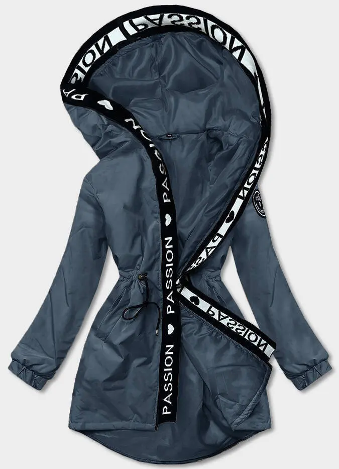 Dámská oversize parka modrá (B8080-72) odstíny modré